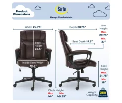 Hannah Brown Bonded Leather Office Chair -Hot Sale Office Furniture Store 810513551 A0 3