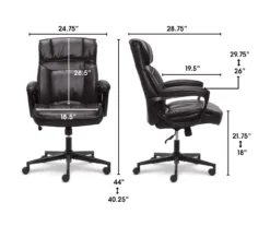 Hannah Black Bonded Leather Office Chair -Hot Sale Office Furniture Store 810513552 3