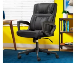 Hannah Black Bonded Leather Office Chair -Hot Sale Office Furniture Store 810513552 A0 12
