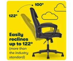 Hannah Black Bonded Leather Office Chair -Hot Sale Office Furniture Store 810513552 A0 8