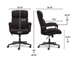 Hannah Charcoal Gray Microfiber Office Chair 40 Hannah Charcoal Gray Microfiber Office Chair -Hot Sale Office Furniture Store 810513553 3
