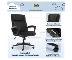 Hannah Charcoal Gray Microfiber Office Chair 27 Hannah Charcoal Gray Microfiber Office Chair -Hot Sale Office Furniture Store 810513553 A0 2