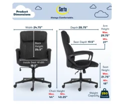 Hannah Charcoal Gray Microfiber Office Chair 33 Hannah Charcoal Gray Microfiber Office Chair -Hot Sale Office Furniture Store 810513553 A0 3