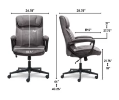 Gray & Black Executive Office Chair -Hot Sale Office Furniture Store 810513554 3