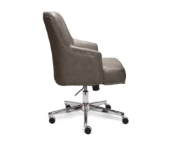 Leighton Gray Memory Foam Bonded Leather Office Chair -Hot Sale Office Furniture Store 810513560 12