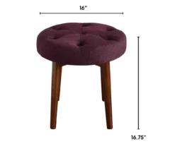 Penelope Eggplant Tufted Stool 12 Penelope Eggplant Tufted Stool -Hot Sale Office Furniture Store 810513574 3