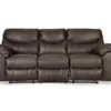 Boxberg Teak Faux Leather Reclining Sofa -Hot Sale Office Furniture Store 810519659