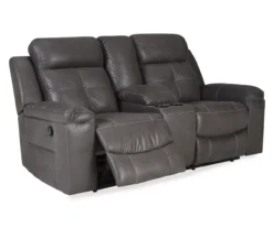 Jesolo Gray Reclining Console Loveseat -Hot Sale Office Furniture Store 810519670 1
