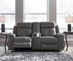 Jesolo Gray Reclining Console Loveseat -Hot Sale Office Furniture Store 810519670 2