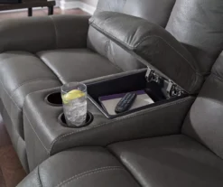 Jesolo Gray Reclining Console Loveseat -Hot Sale Office Furniture Store 810519670 3