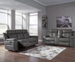 Jesolo Gray Reclining Console Loveseat -Hot Sale Office Furniture Store 810519671 810519670 1 1