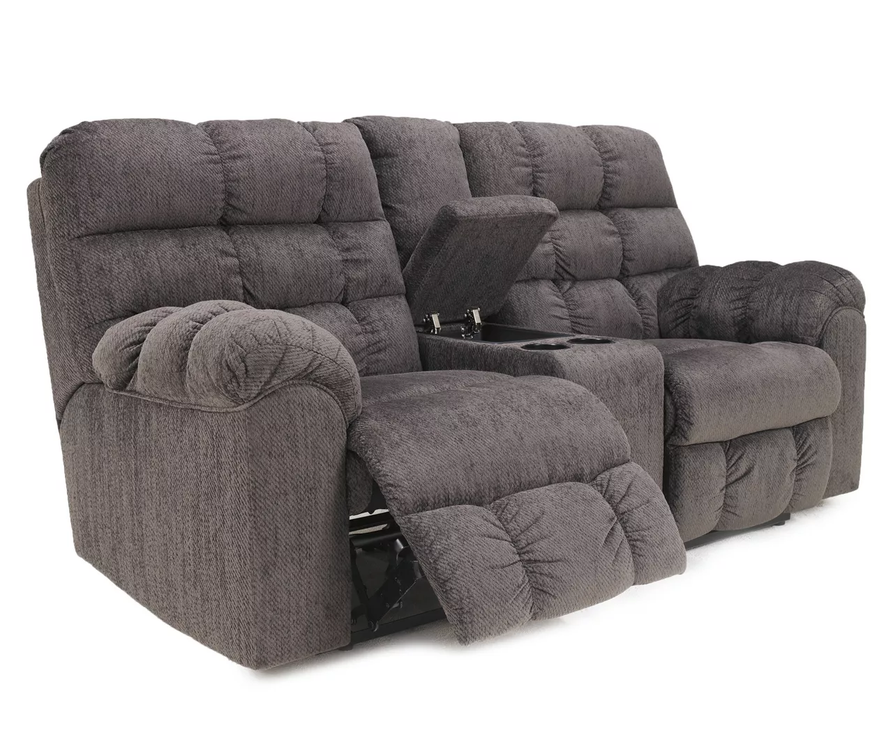 Acieona Slate Reclining Console Loveseat 5 Acieona Slate Reclining Console Loveseat - Image 3