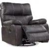 New Albany Dark Graphite Leather Look Micro Suede Swivel Reclining Glider -Hot Sale Office Furniture Store 810519941 1