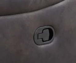 New Albany Dark Graphite Leather Look Micro Suede Swivel Reclining Glider -Hot Sale Office Furniture Store 810519941 3