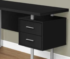 Black & Silver 3-Drawer L-Shaped Corner Desk -Hot Sale Office Furniture Store 810527323 3