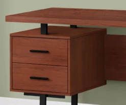 60" Cherry Woodgrain & Black Floating Desk 9 60" Cherry Woodgrain & Black Floating Desk -Hot Sale Office Furniture Store 810527325 3