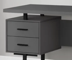 60" Gray & Black Floating Desk -Hot Sale Office Furniture Store 810527327 3