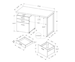 Monarch 48" Floating Computer Desk -Hot Sale Office Furniture Store 810527334 5