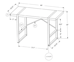 Monarch Paneled Metal Computer Desk -Hot Sale Office Furniture Store 810527346 5