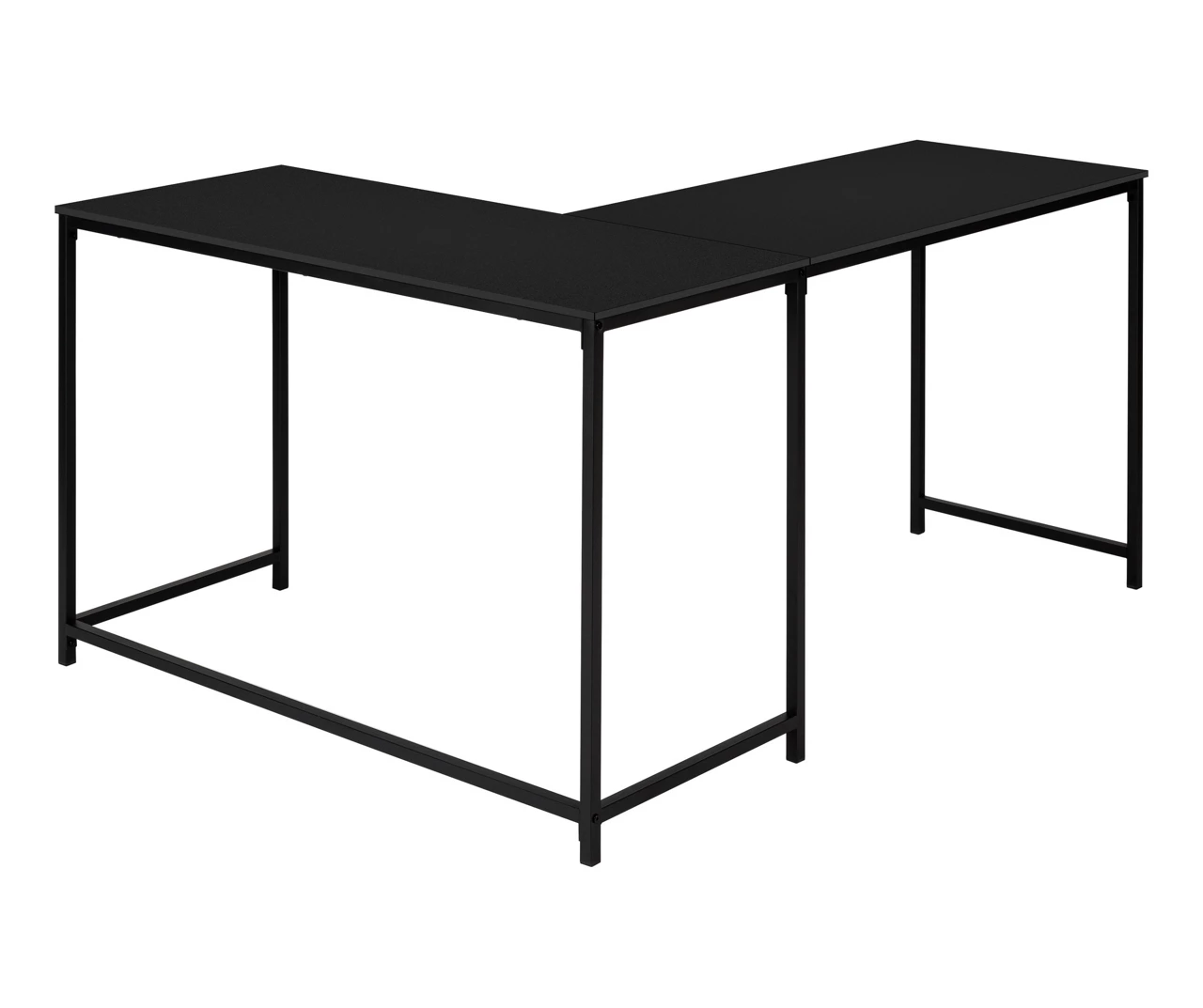 Black Metal L-Shaped Corner Desk 8 Black Metal L-Shaped Corner Desk - Image 6