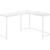 White Metal L-Shaped Corner Desk 1 White Metal L-Shaped Corner Desk -Hot Sale Office Furniture Store 810527370 2