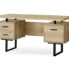 Natural Reclaimed Wood Look Reversible Computer Desk -Hot Sale Office Furniture Store 810533367 2 1