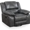 Paulson Gray Faux Leather Swivel Gliding Recliner -Hot Sale Office Furniture Store 810535759 1