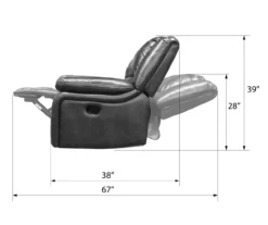 Paulson Gray Faux Leather Swivel Gliding Recliner -Hot Sale Office Furniture Store 810535759 3