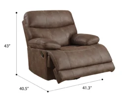 Brown Microfiber Swivel Gliding Recliner -Hot Sale Office Furniture Store 810535760 A7 1