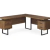 Walnut Wood Look 3-Drawer L-Shaped Corner Computer Desk -Hot Sale Office Furniture Store 810535778 2