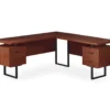 Cherry Wood Look 3-Drawer L-Shaped Corner Computer Desk 2 Cherry Wood Look 3-Drawer L-Shaped Corner Computer Desk -Hot Sale Office Furniture Store 810535779 2