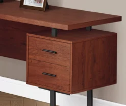 Cherry Wood Look 3-Drawer L-Shaped Corner Computer Desk 9 Cherry Wood Look 3-Drawer L-Shaped Corner Computer Desk -Hot Sale Office Furniture Store 810535779 4
