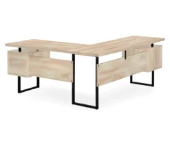 Natural Wood Look 3-Drawer L-Shaped Corner Comptuer Desk -Hot Sale Office Furniture Store 810535780 6