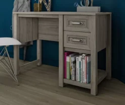 Sierra Ridge Levi Light Walnut Pedestal Desk -Hot Sale Office Furniture Store 810538117 3