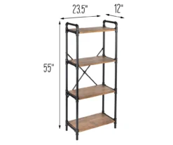 Black Industrial 4-Tier Bookshelf -Hot Sale Office Furniture Store 810539935 5