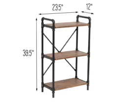 Black Industrial 3-Tier Bookshelf -Hot Sale Office Furniture Store 810539936 5