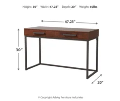 Horatio Brown & Gunmetal Wood Desk -Hot Sale Office Furniture Store 810542288 3