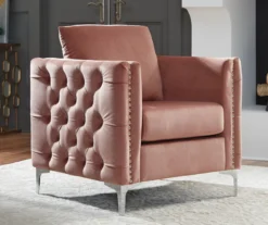 Lizmont Blush Tufted Velvet Accent Chair 11 Lizmont Blush Tufted Velvet Accent Chair -Hot Sale Office Furniture Store 810542292 1
