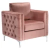 Lizmont Blush Tufted Velvet Accent Chair 2 Lizmont Blush Tufted Velvet Accent Chair -Hot Sale Office Furniture Store 810542292