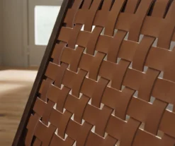 Fayme Camel Armless Leather Woven-Back Lounge Chair -Hot Sale Office Furniture Store 810542301 3