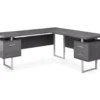 Monarch Metal 3-Drawer L-Shaped Computer Desk -Hot Sale Office Furniture Store 810542428 2