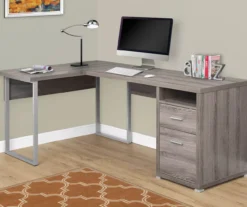Monarch Metal 2-Drawer L-Shaped Computer Desk -Hot Sale Office Furniture Store 810542429 1