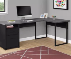 Monarch Metal 2-Drawer L-Shaped Computer Desk -Hot Sale Office Furniture Store 810542430 1