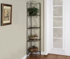 Copper Metal 4-Shelf Etagere Corner Bookcase 7 Copper Metal 4-Shelf Etagere Corner Bookcase -Hot Sale Office Furniture Store 810542455 1