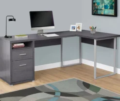 Monarch Metal 2-Drawer L-Shaped Computer Desk -Hot Sale Office Furniture Store 810542512 1