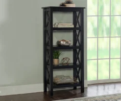 Richland Black 4-Shelf Bookcase 8 Richland Black 4-Shelf Bookcase -Hot Sale Office Furniture Store 810543156 2