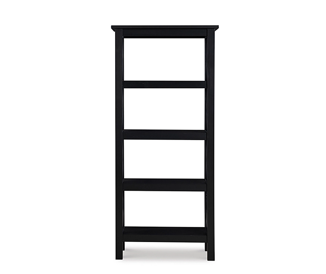 Richland Black 4-Shelf Bookcase 5 Richland Black 4-Shelf Bookcase - Image 3
