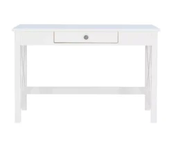 Richland White 1-Drawer Wood X Leg Desk -Hot Sale Office Furniture Store 810543159 3