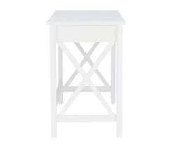 Richland White 1-Drawer Wood X Leg Desk -Hot Sale Office Furniture Store 810543159 4