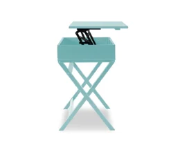 Kari Turquoise Lift-Top Campaign Desk -Hot Sale Office Furniture Store 810543172 5